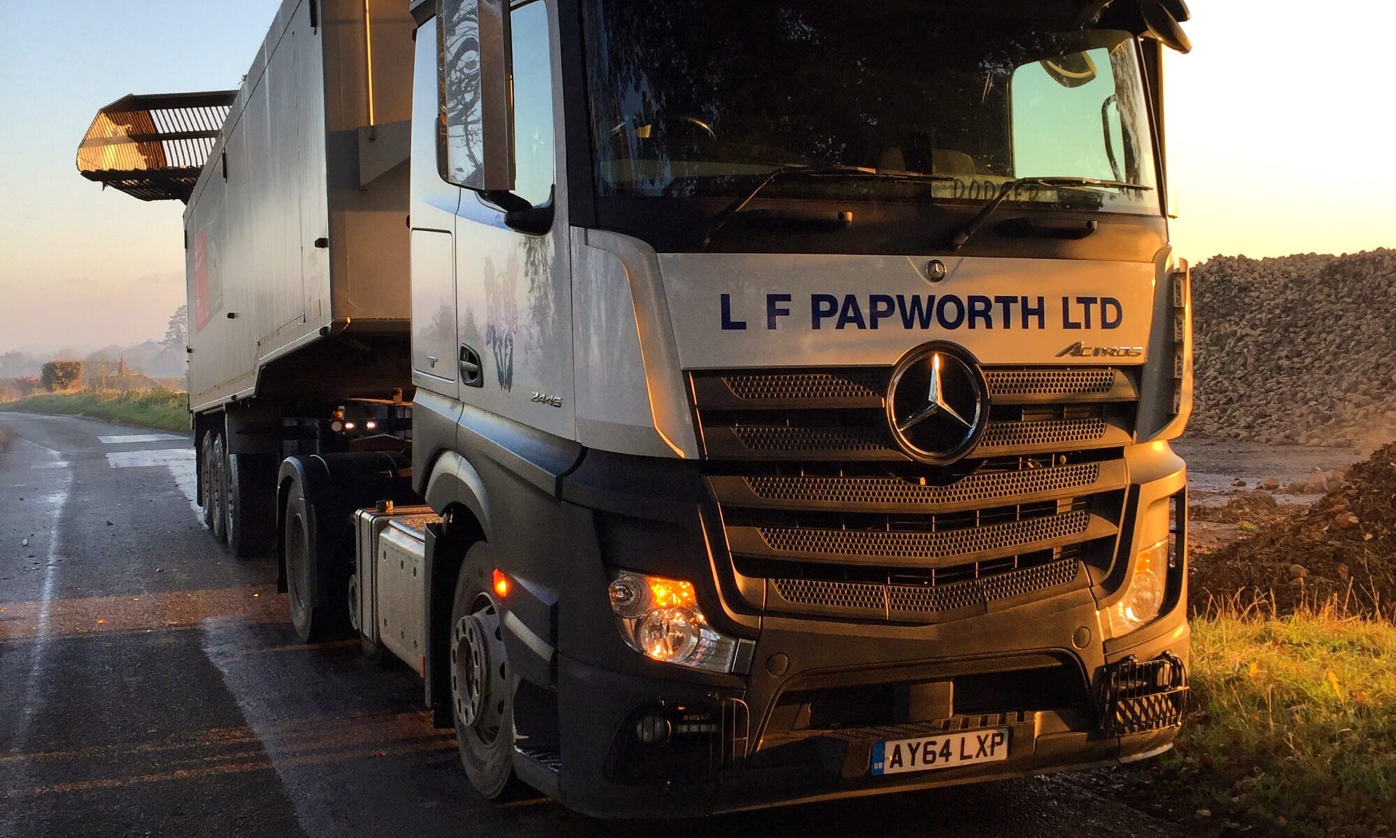 L F Papworth Ltd lorry