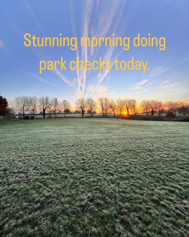Gorgeous morning and first real ground frost of the autumn doing the Tuttington Dog Park checks